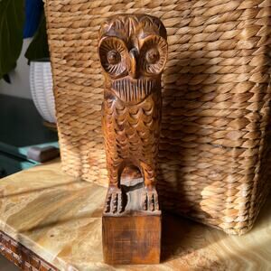 Owl Hand-carved 12”